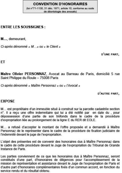 Convention D Honoraires Obligatoire PRVOE Convention D Honoraires Obligatoire PRVOE
