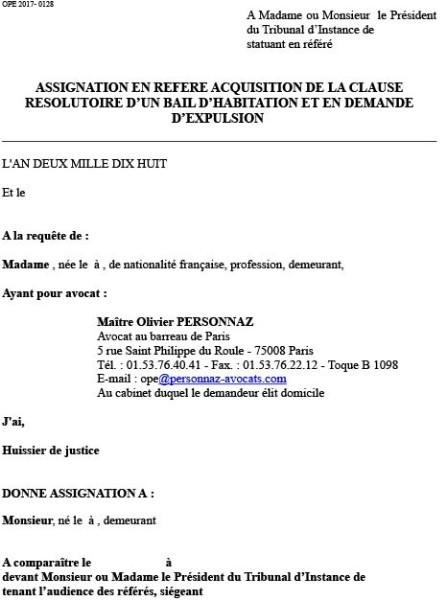 Contrat de bail Contrat de bail